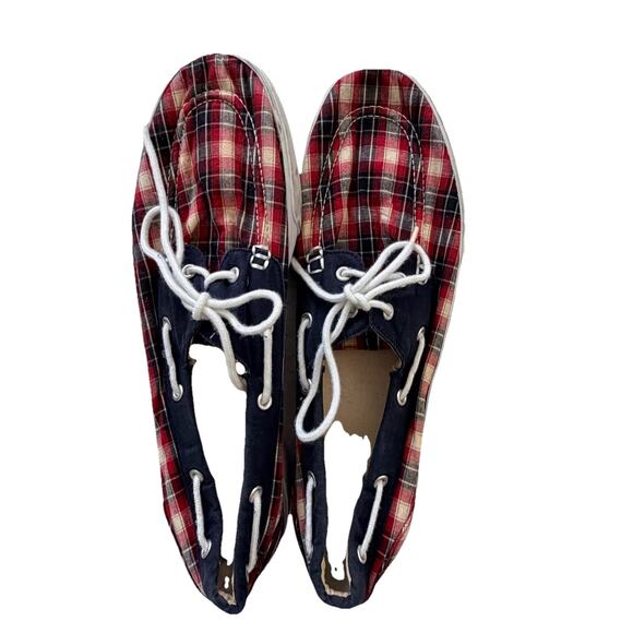 Polo Ralph Lauren Red White Blue Boat Shoes Mens 13 D Preppy 4th July Coastal main image 4